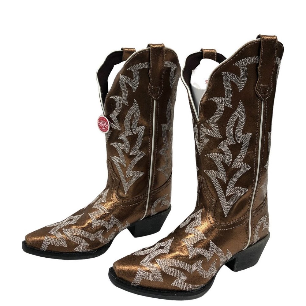 Laredo Sparkly Gold Women's Western Cowgirl Boots Size: 8